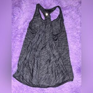 Lululemon Women's Gray Black Racerback Stretch Sleeveless Activewear Tank
